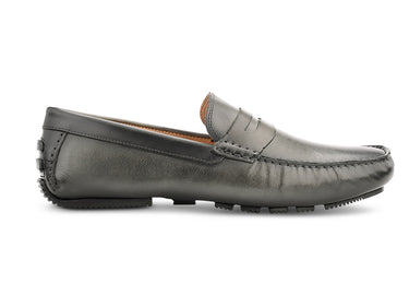 Santi Moccasin In Grey Antique - Ace Marks