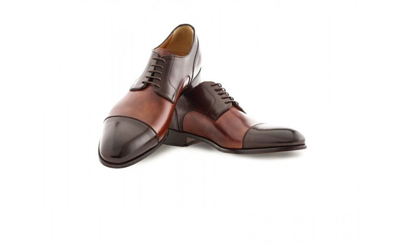acemarks brown leather italian derby shoe