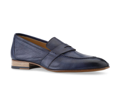 Buffalo Leather Loafer in Blue