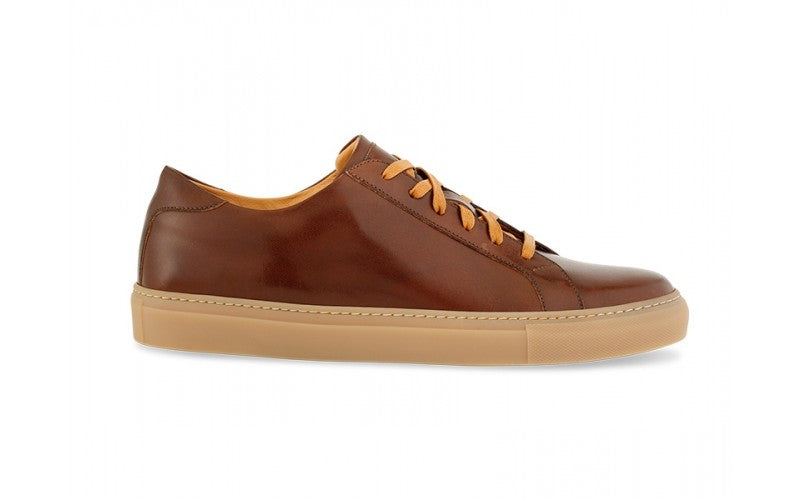 Dress Sneaker In Brown With Gumsole
