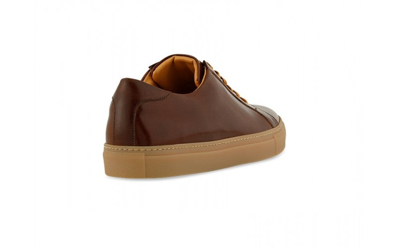 Dress Sneaker In Brown With Gumsole
