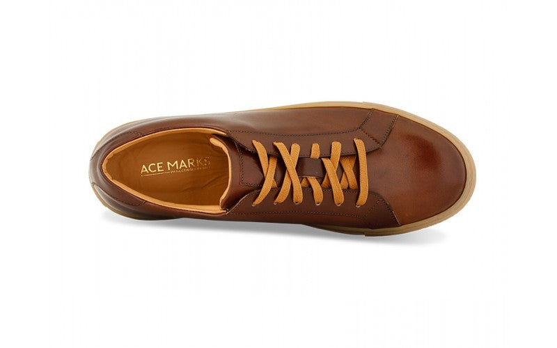 Dress Sneaker In Brown With Gumsole