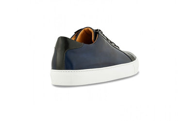 blue leather dress sneaker 