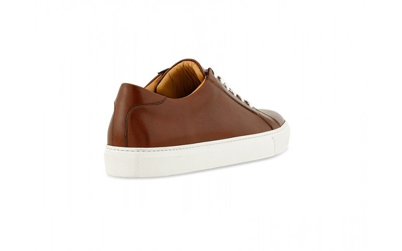 brown leather italian sneaker