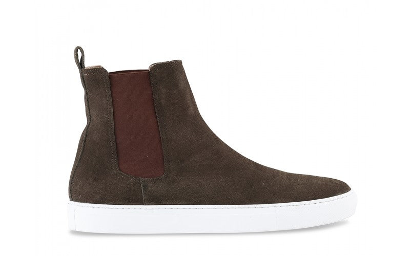 Ezio Sneaker - Chelsea Boot In Brown Waterproof Suede