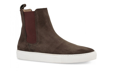 Ezio Sneaker - Chelsea Boot In Brown Waterproof Suede