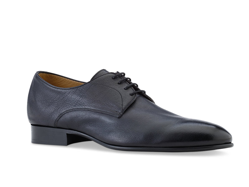 black buffalo leather derby travel dress shoe