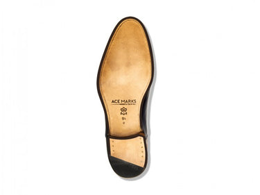 black leather italian monkstrap shoe sole