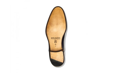 black leather italian monkstrap shoe sole
