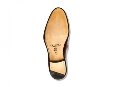 Brown italian derby shoe sole